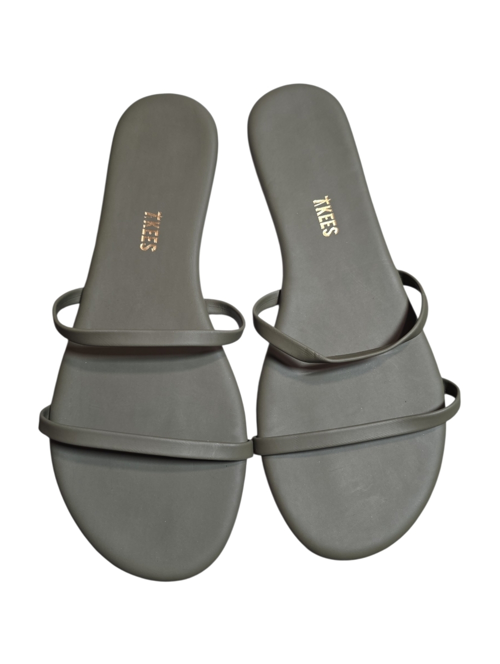 Tkees Gemma Vegan Leather Strap Sandal Matte Green Size 10 NWT